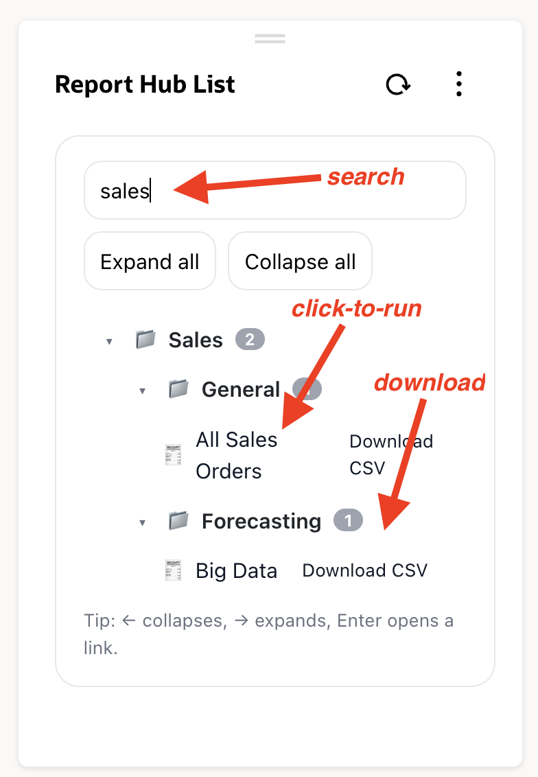 report-hub-list-portlet
